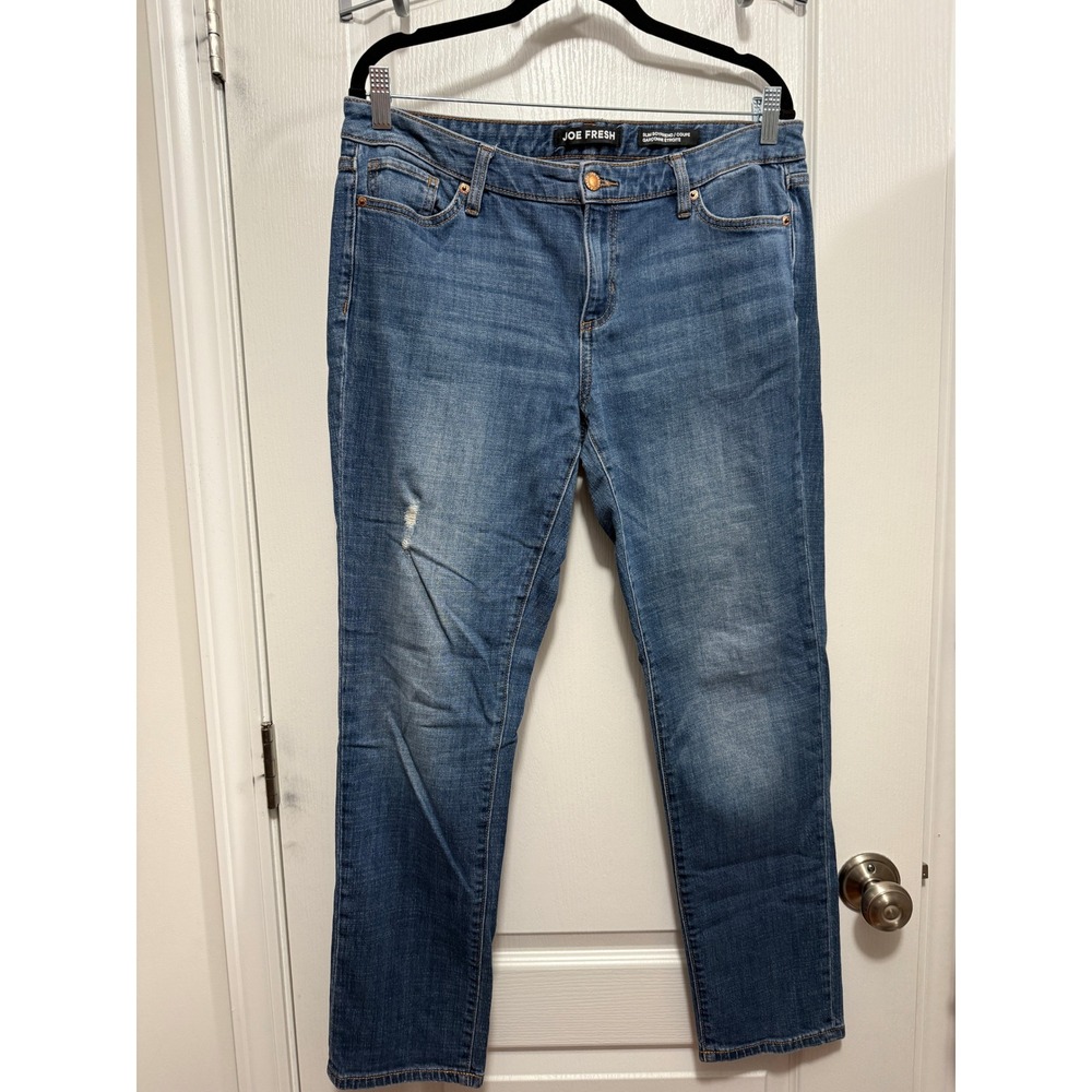 Joe Fresh Slim Boyfriend Jeans Medium Wash Blue Denim Women's Size 28 / 6